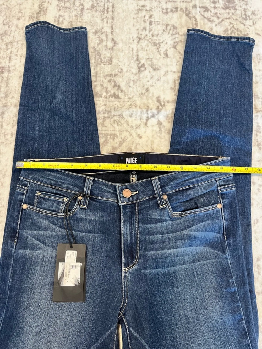 PAIGE Skyline Skinny Jeans Size 30 NWT Mid-Rise Stretch Denim - Picture 10 of 10